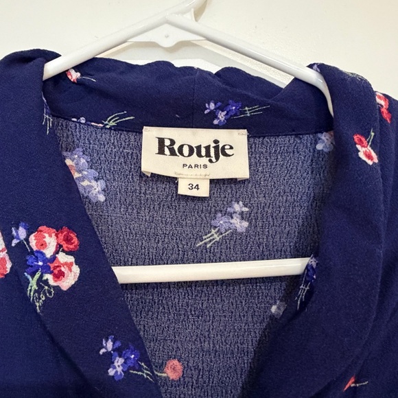 Rouje Clemie Navy Floral Midi Dress - Picture 6 of 8
